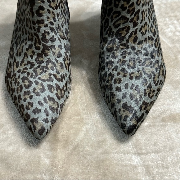 Preston & York Delores Gray Blue Leopard Print Ankle Boots Size 7.5 - Picture 10 of 14